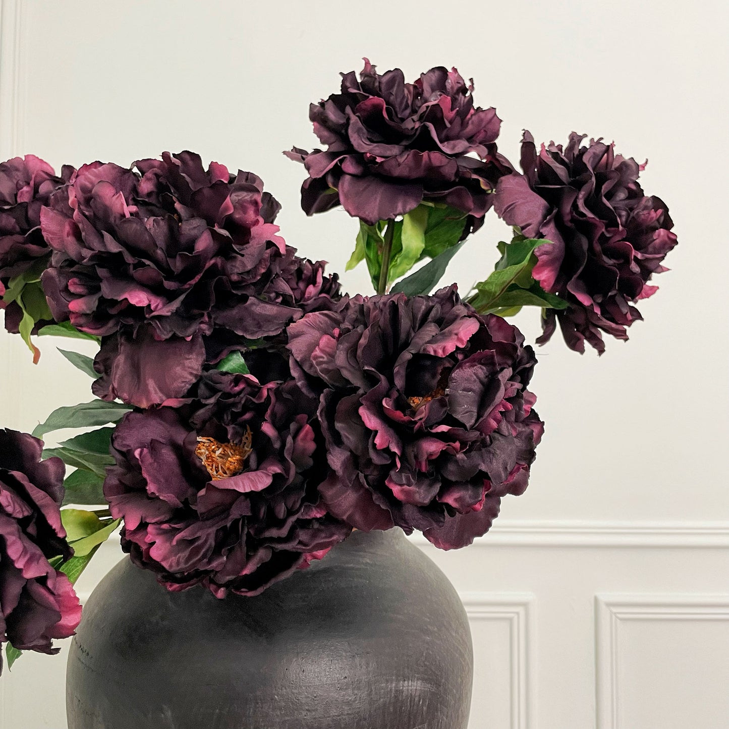 Damson Peony Arrangement 8 Stem Large Bouquet