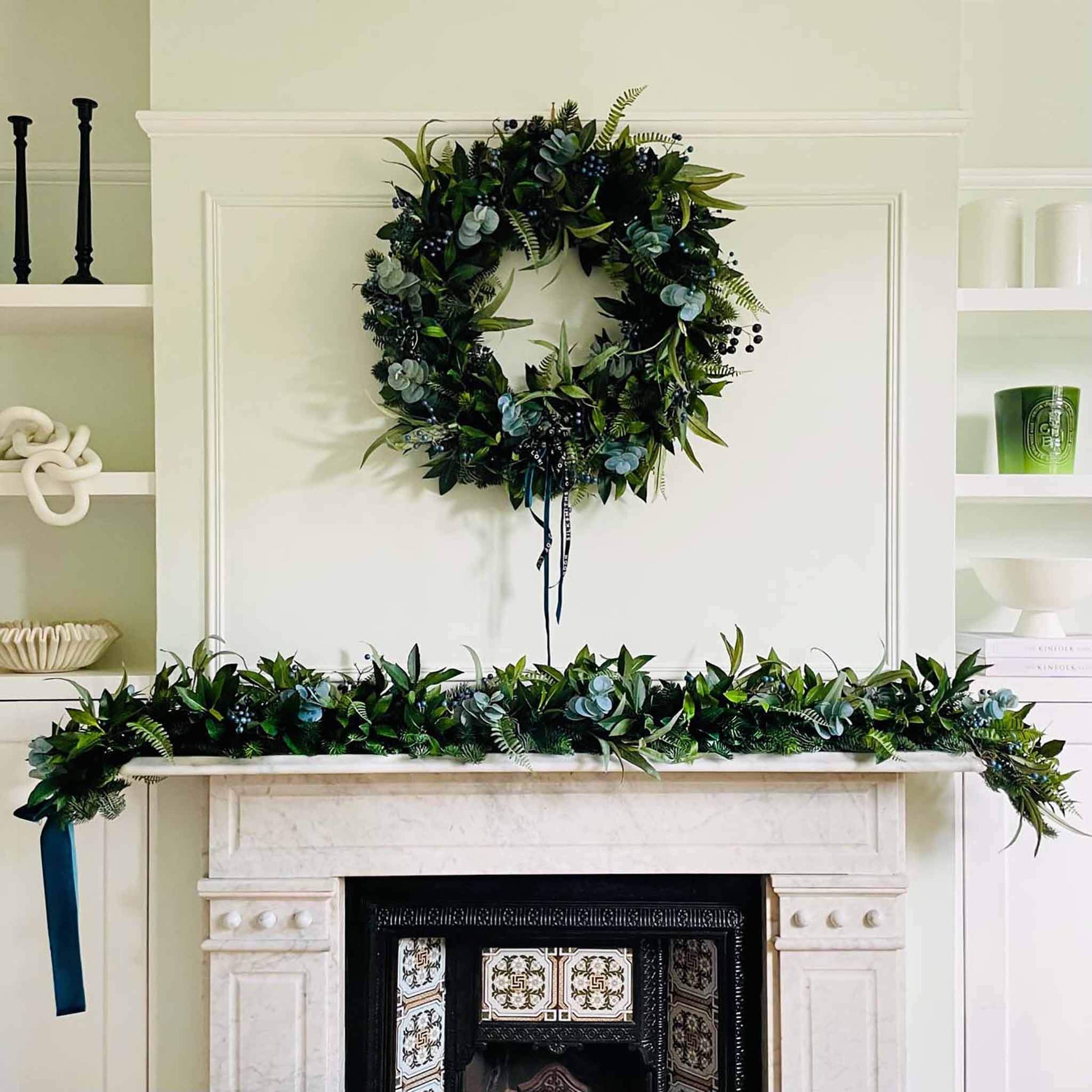 Extra Large Christmas Wreath and Garland