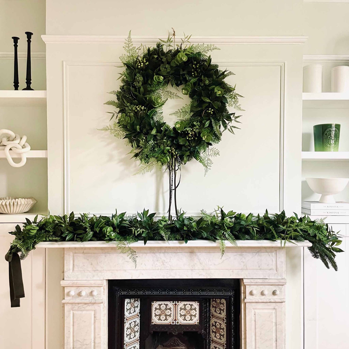 Extra Large Christmas Wreath and Garland