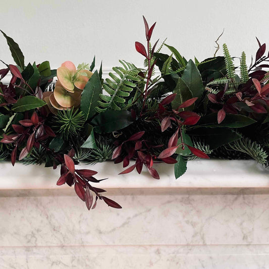 Burgundy Foliage Luxury Artificial Garland
