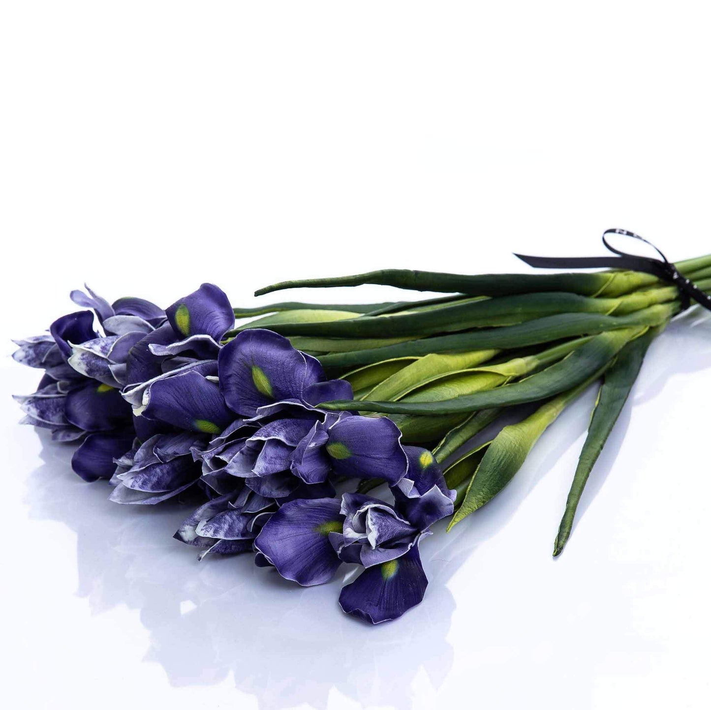 Real Touch Faux Iris Bouquet in Violet
