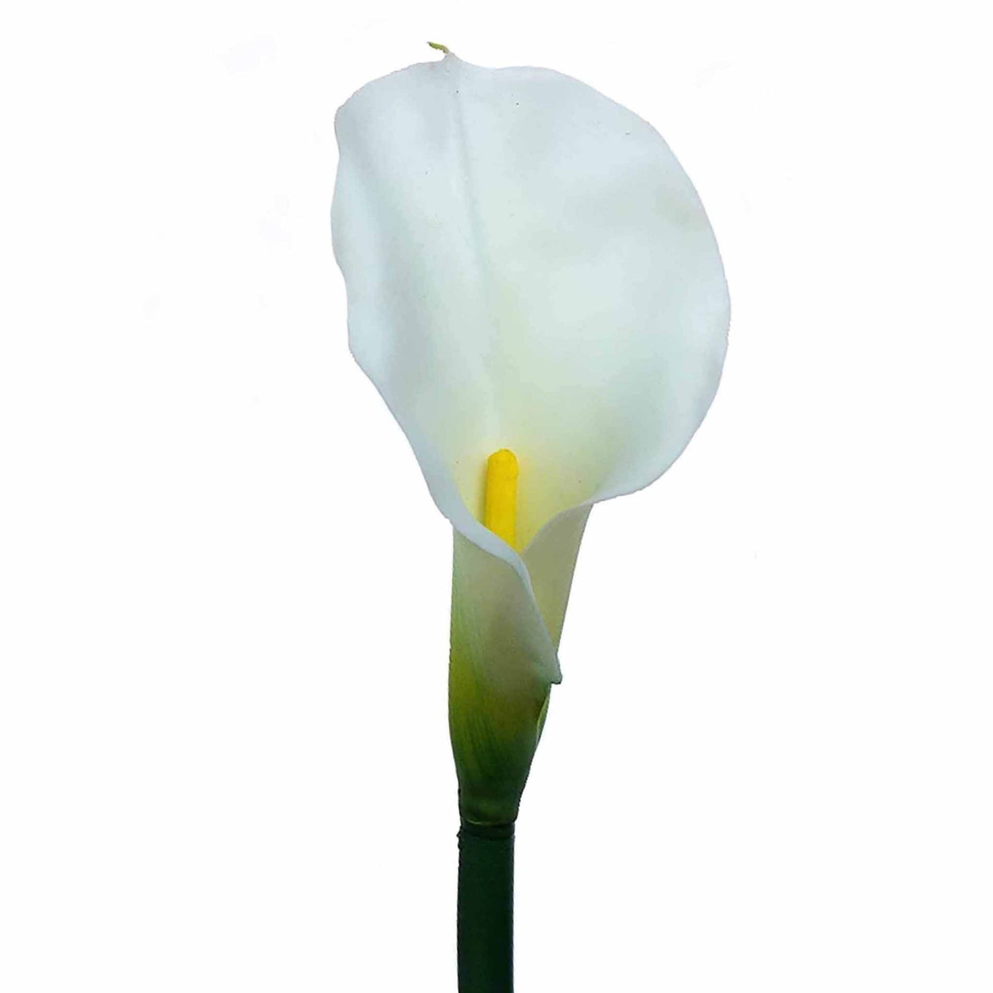 Faux white real touch calla lily stem