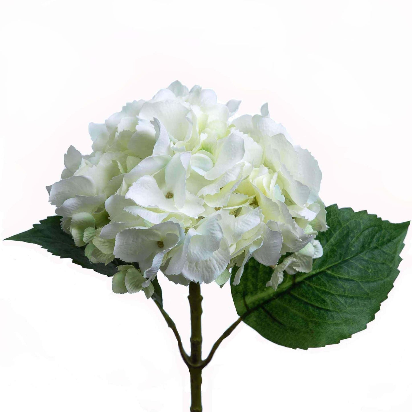 Luxury white faux hydrangea stem