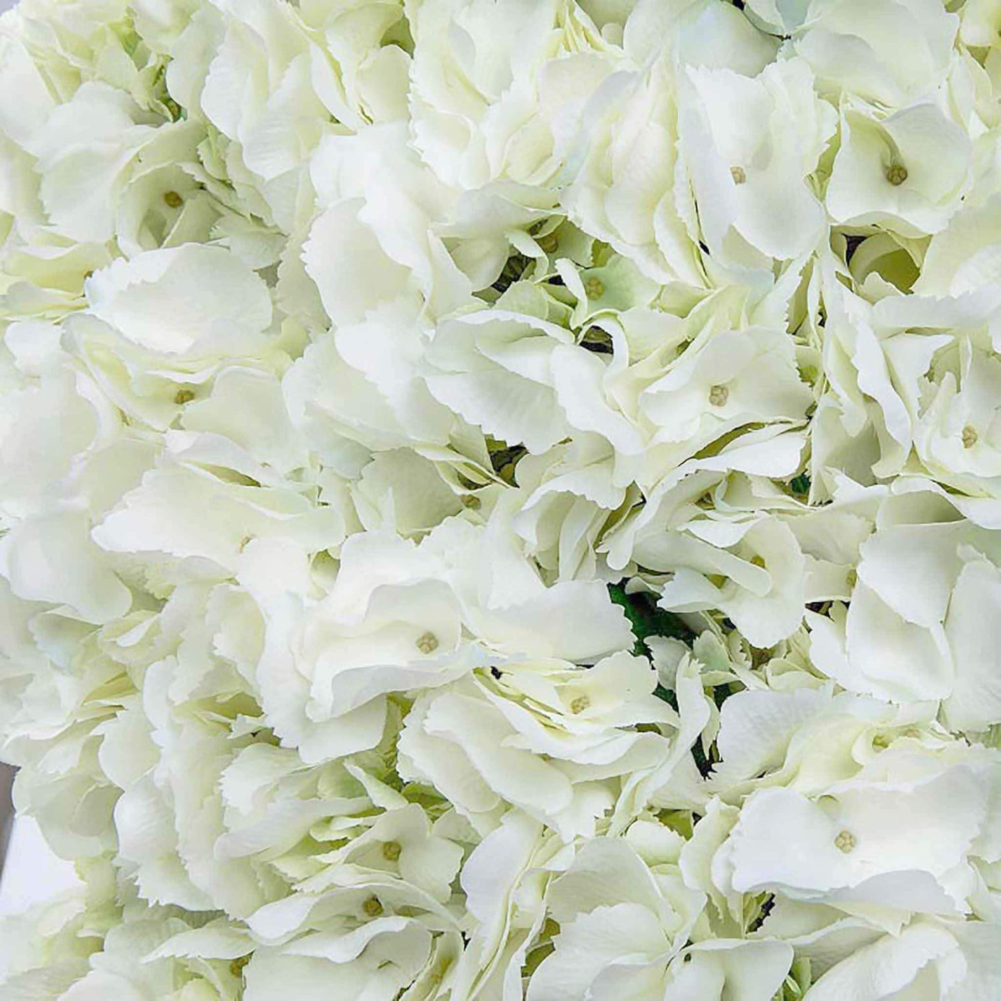 Luxury white faux hydrangeas
