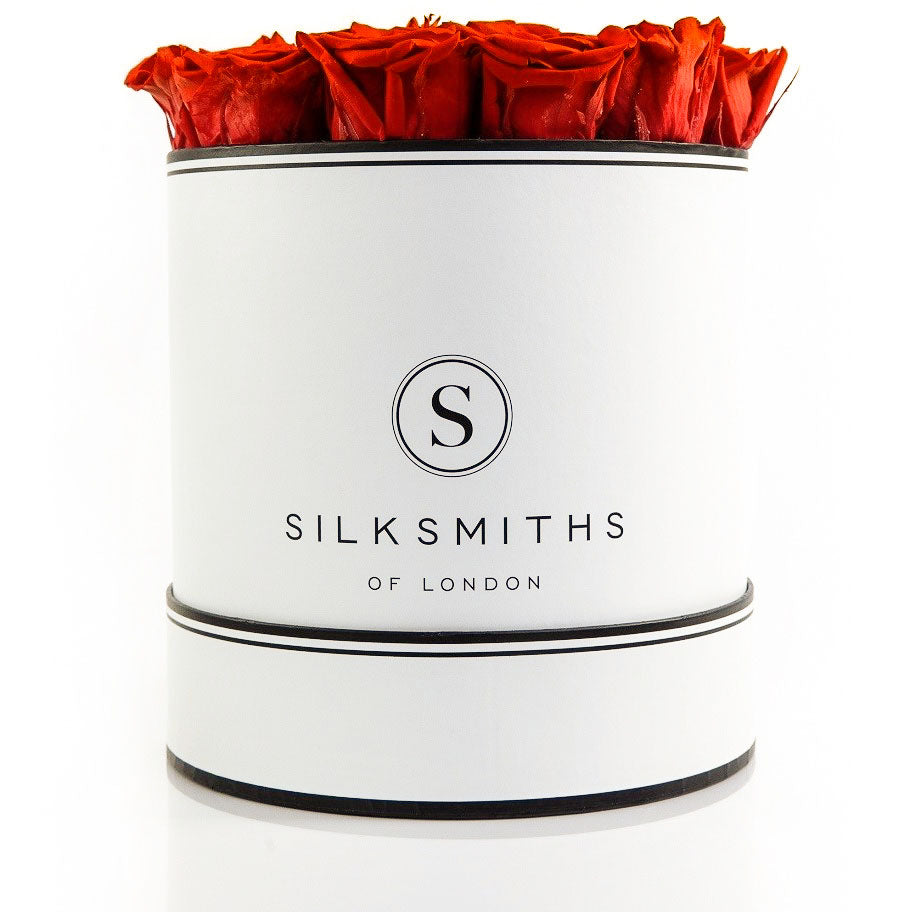 Luxury Red Eternal Roses in Monochrome Gift Box
