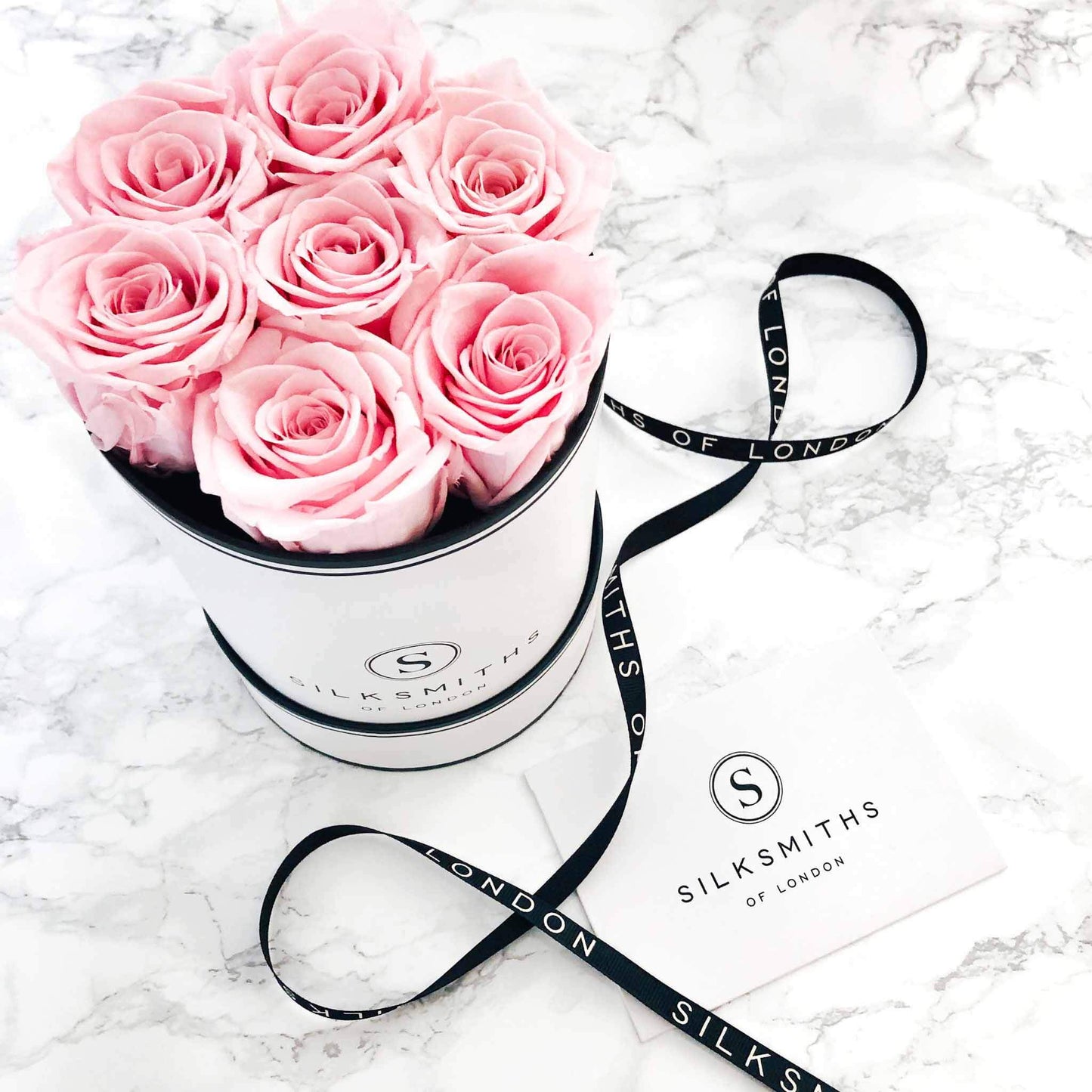 Blush Pink Eternal Roses with Personalised Gift Card