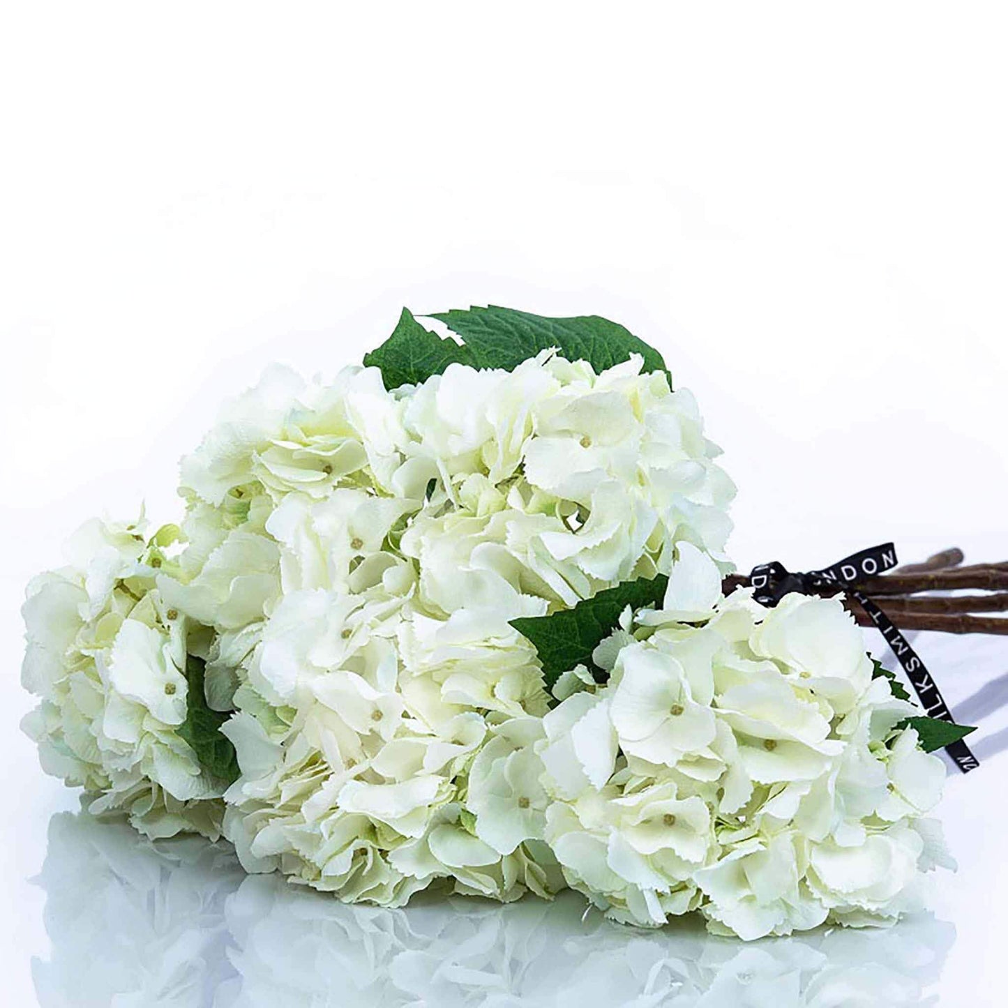 Luxury faux white hydrangea hand tied bouquet