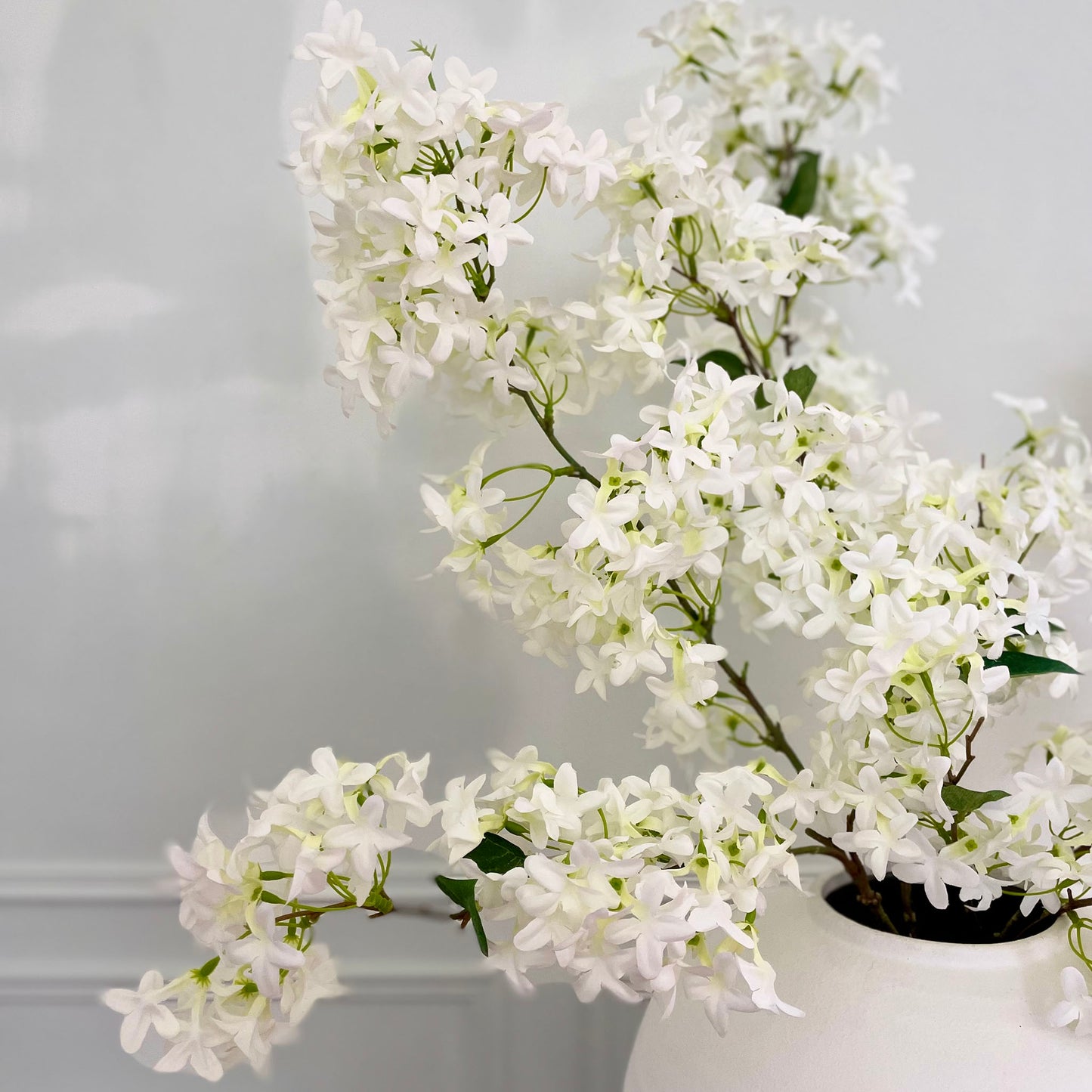 Faux White Lilac Branch Bouquet