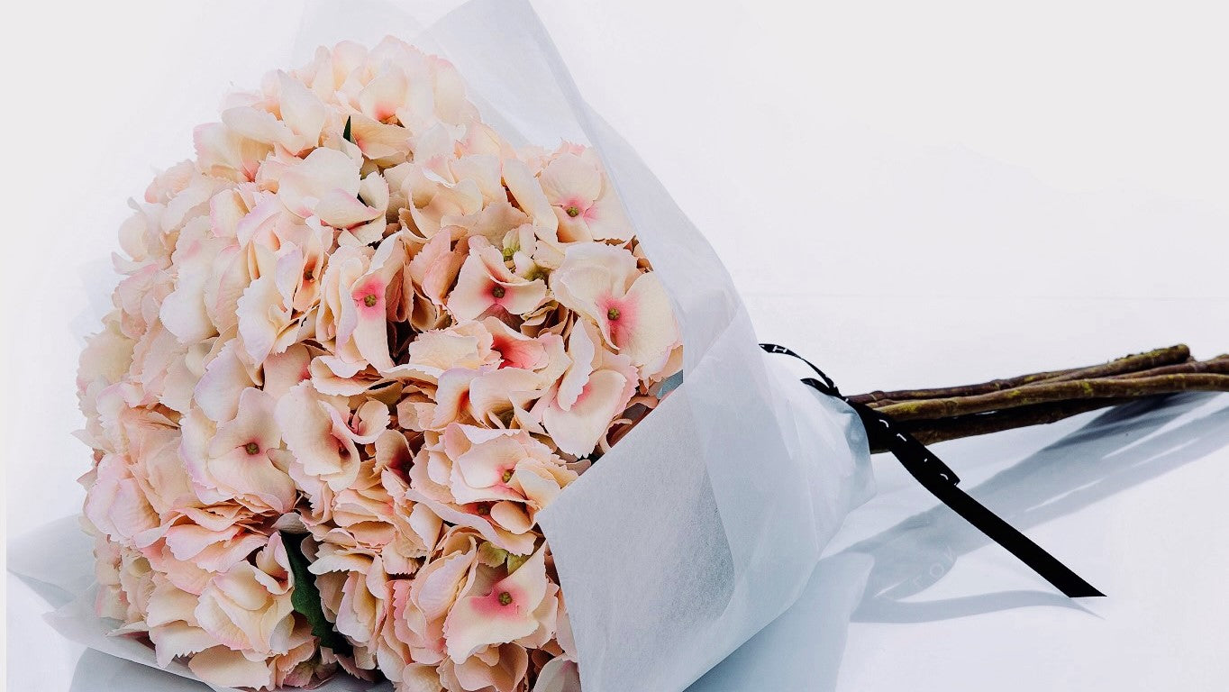 Luxury pink faux hydrangea bouquet