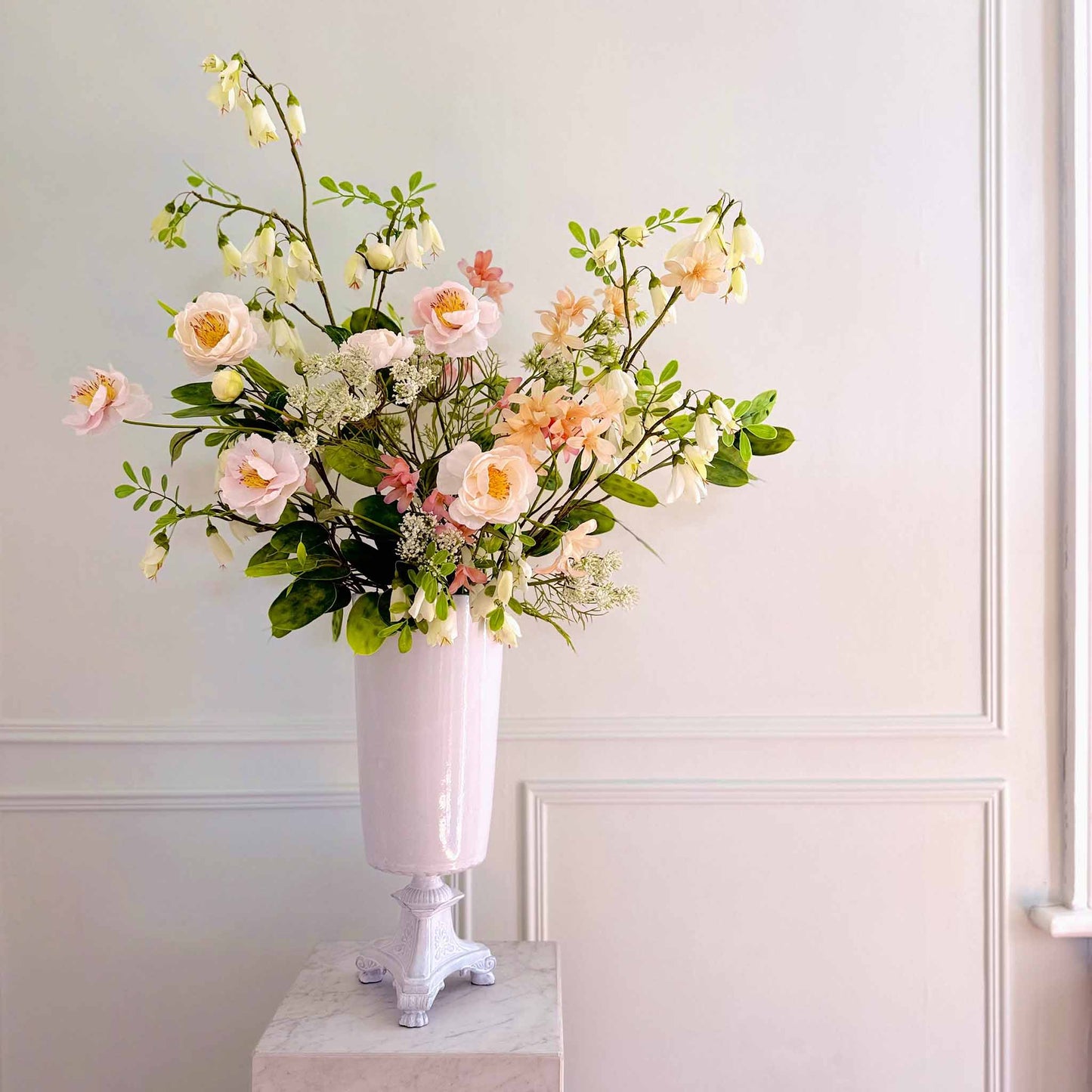 Faux Campanula & Wild Peony Bouquet