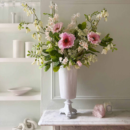 Faux Campanula & Poppy Bouquet