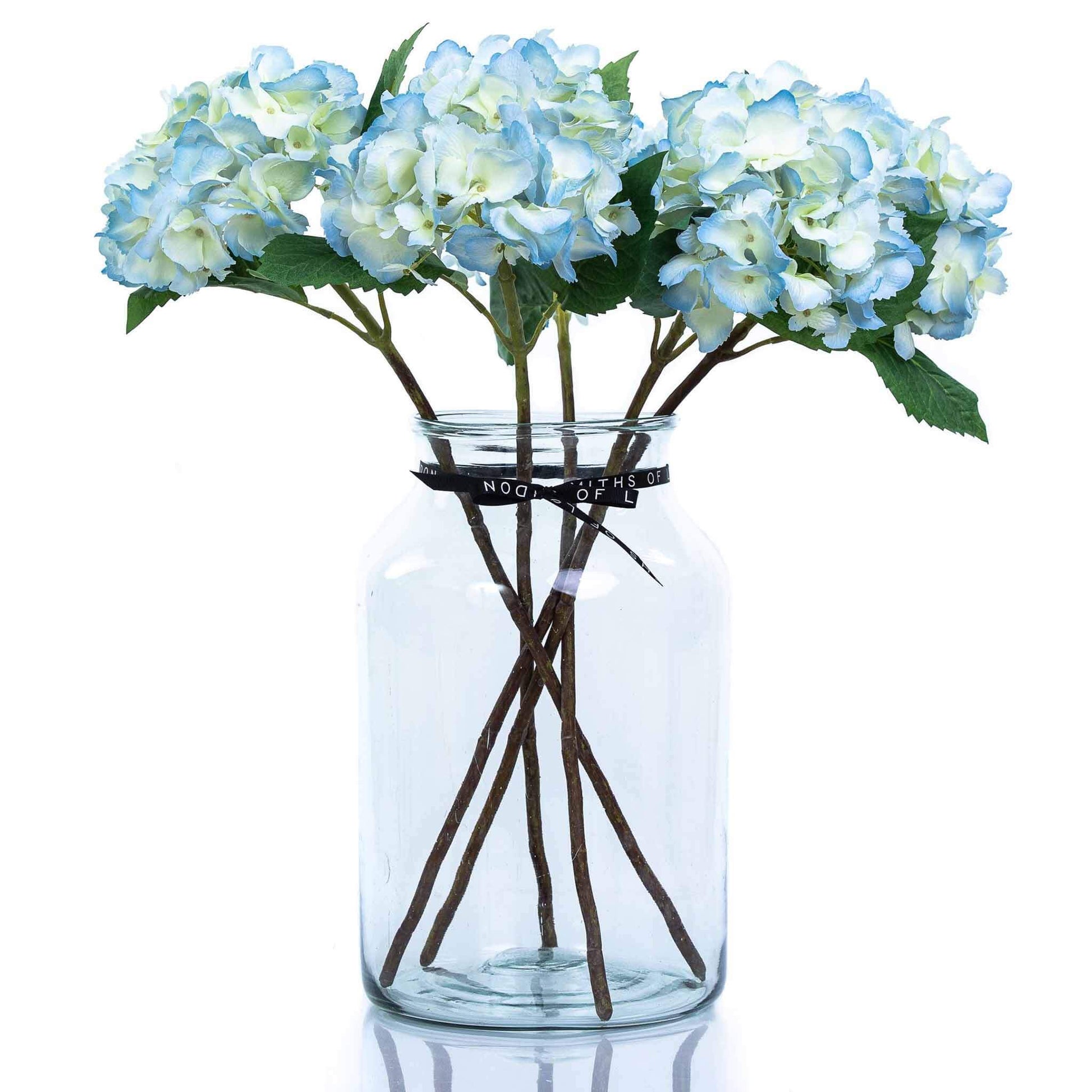Luxury pale blue faux hydrangea medium bouquet