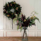 Faux foliage and berry bouquet with matching wreath