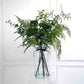 Faux foraged fern bouquet in apothecary vase
