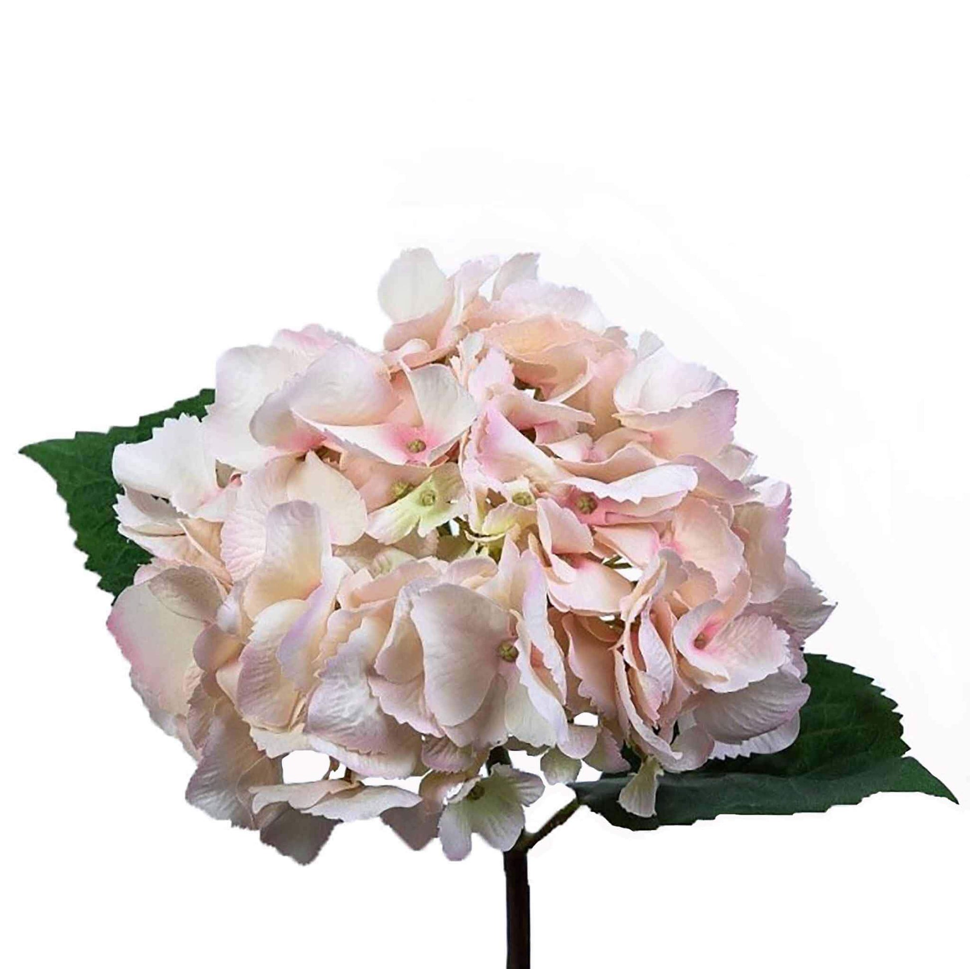 Luxury pale pink faux hydrangea stem