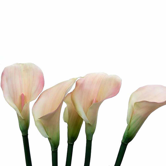 Faux pale real touch pink Calla Lillies