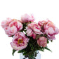 Luxury faux pink peony flowers and buds