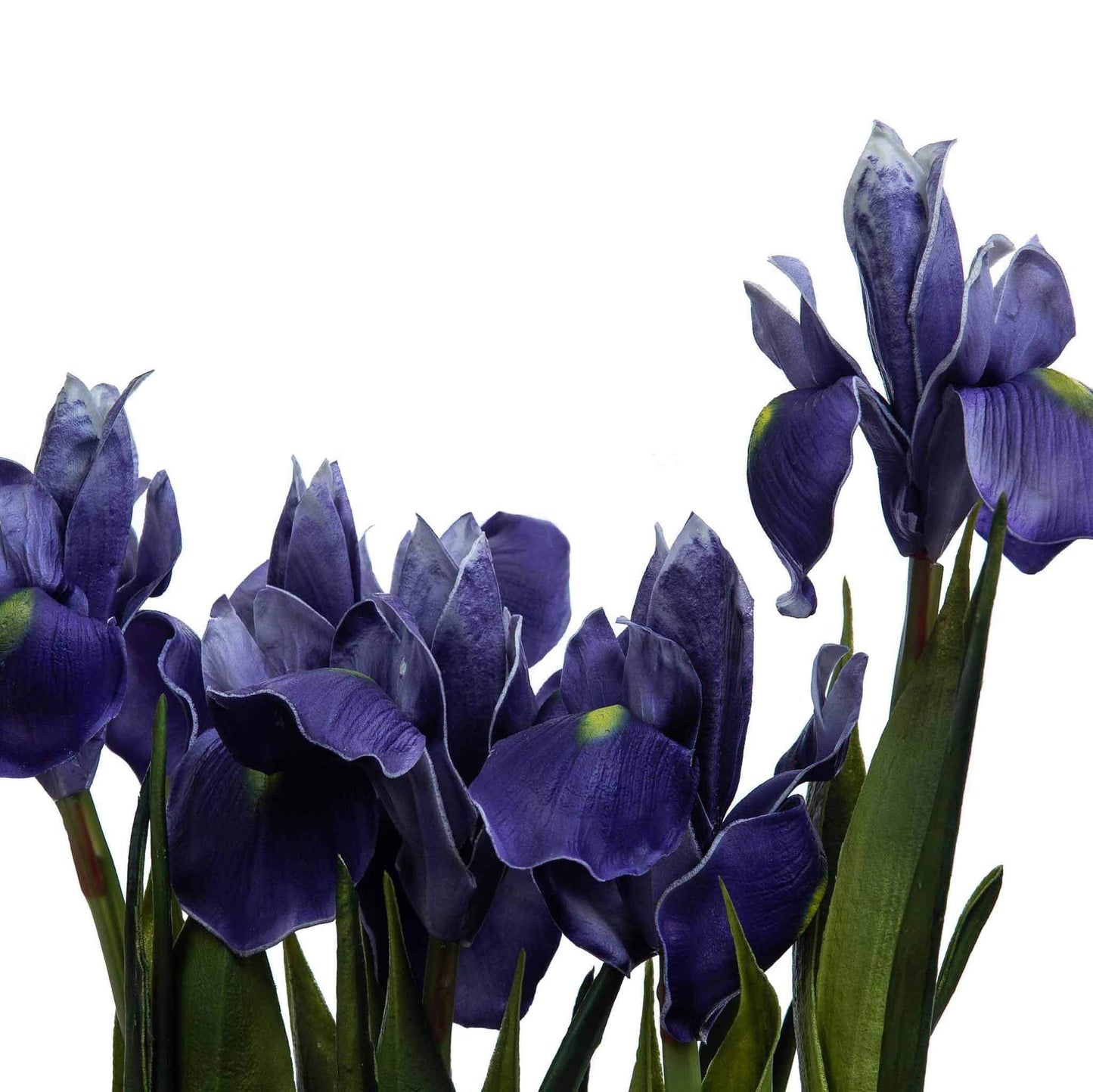 Faux Iris Flower Stems in Violet