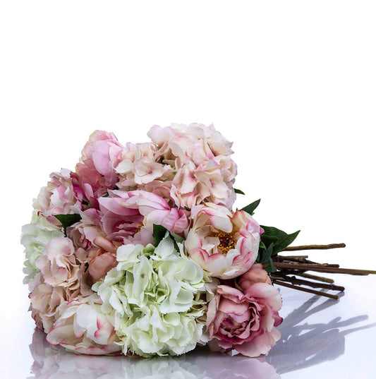 Luxury Faux peony and hydrangea bouquet 