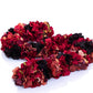 Dark red faux dried look hydrangea garland
