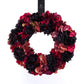 Dark red and plum faux hydrangea wreath