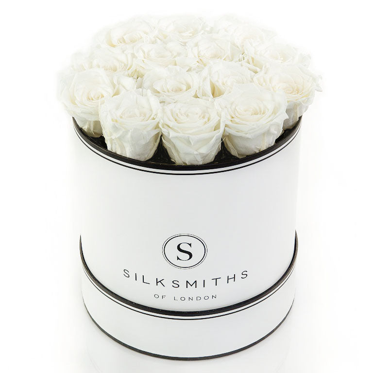 Large Box of Luxury White Eternal Roses