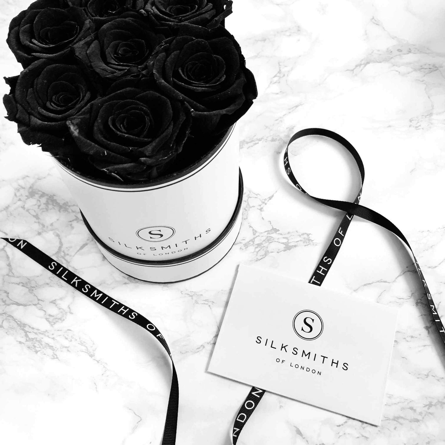 Black Eternal Roses in Small Gift Box